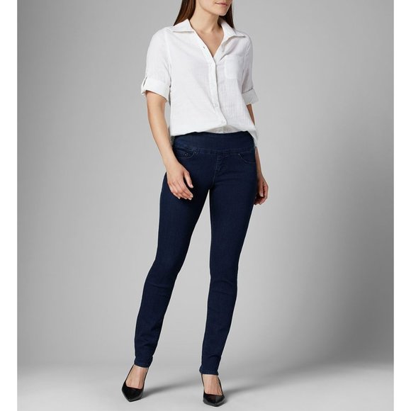 Jag Jeans Denim - JAG Jeans Nora Mid Rise Skinny Straight Pull On Blue 6 Stretch High Rise